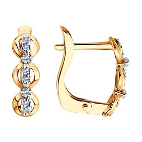 Серьги SOKOLOV - Золото 585, Фианит (арт. 0200804)