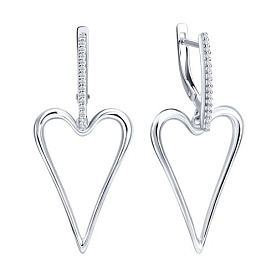 Серьги Diamant - Серебро 925, Фианит (арт. 94-121-00207-1)