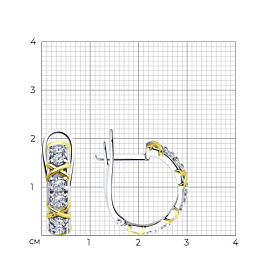 Серьги Diamant - Серебро 925, Фианит (арт. 94-120-01990-1)