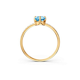 Кольцо SOKOLOV - Золото 585, Топаз, Фианит (арт. 716105)