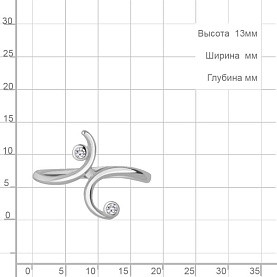 Кольцо Аквамарин - Серебро 925, Фианит (арт. 67528А.5)