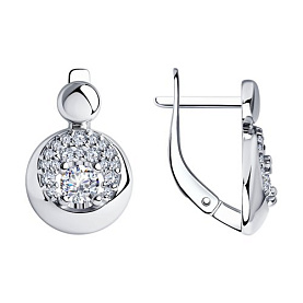 Серьги SOKOLOV - Серебро 925, Фианит (арт. 94024342)