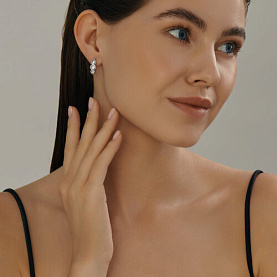 Серьги SOKOLOV - Серебро 925, Фианит (арт. 94025108)