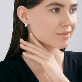 Серьги SOKOLOV - Серебро 925, Фианит (арт. 94027189-91)