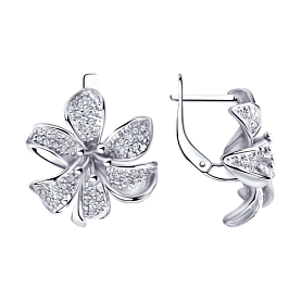 Серьги SOKOLOV - Серебро 925, Фианит (арт. 94020903)