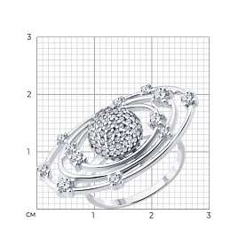 Кольцо SOKOLOV - Серебро 925, Фианит (арт. 94014825)
