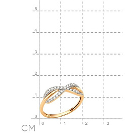 Кольцо ЮФ Династия - Золото 585, Фианит (арт. 000891-1102)