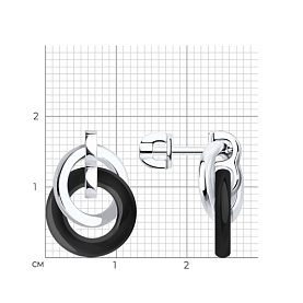 Серьги SOKOLOV - Серебро 925, Керамика (арт. 94025678)