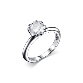 Кольцо Дар - Серебро 925, Синтетический муассанит (арт. К-5067рс16128)