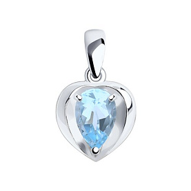 Подвеска Diamant - Серебро 925, Топаз (арт. 94-330-00761-1)