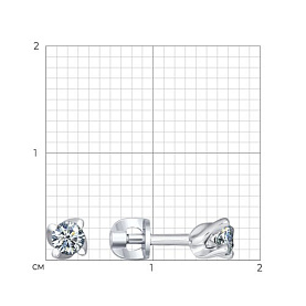 Серьги SOKOLOV - Серебро 925, Фианит (арт. 94021469)