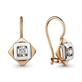 Серьги Аквамарин - Золото 375, Фианит (арт. 46685.8)