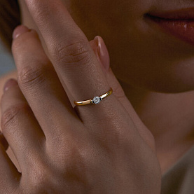 Кольцо SOKOLOV - Золото 375, Фианит (арт. 31-110-00840-1)