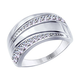 Кольцо SOKOLOV - Серебро 925, Фианит (арт. 94012631)