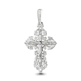 Подвеска Аквамарин - Серебро 925, Фианит (арт. 20480А.5)