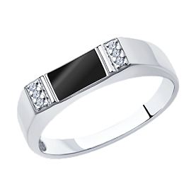 Кольцо Diamant - Серебро 925, Фианит, Эмаль (арт. 94-112-00757-1)