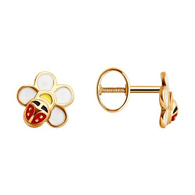 Серьги SOKOLOV - Золото 585, Эмаль (арт. 0200264)