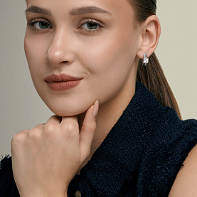 Серьги SOKOLOV - Серебро 925, Фианит (арт. 94027695)