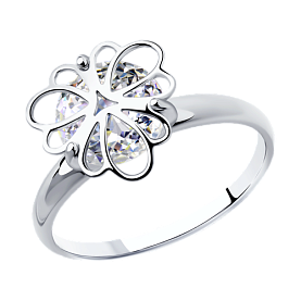Кольцо SOKOLOV - Серебро 925, Фианит (арт. 94012987)