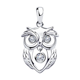 Подвеска SOKOLOV - Серебро 925, Фианит (арт. 94032437)