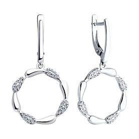 Серьги Diamant - Серебро 925, Фианит (арт. 94-121-02004-1)