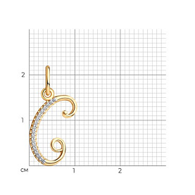 Подвеска SOKOLOV - Золото 585, Фианит (арт. 034540)