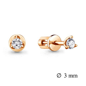 Серьги Аквамарин - Золото 375, Фианит (арт. 420881.8)