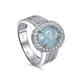 Кольцо Кабаровских - Серебро 925, Алпанит, Фианит (арт. 11-916-63000)