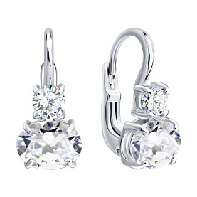 Серьги Diamant - Серебро 925, Фианит (арт. 94-120-02392-3)
