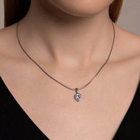 Подвеска SOKOLOV - Серебро 925, Топаз, Фианит (арт. 92030786)