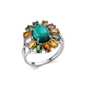 Кольцо Дар - Серебро 925, Кварц, Фианит (арт. К-3986рк528428)