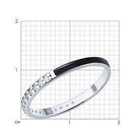 Кольцо SOKOLOV - Серебро 925, Фианит, Эмаль (арт. 94014430)