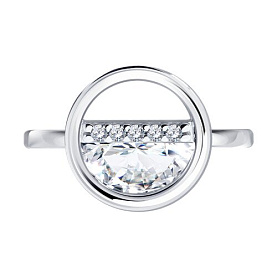 Кольцо SOKOLOV - Серебро 925, Фианит (арт. 94015026)