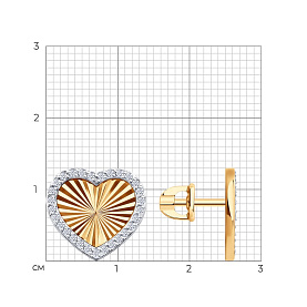 Серьги SOKOLOV - Золото 585, Фианит (арт. 0200731)