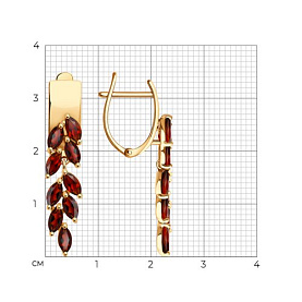Серьги SOKOLOV - Серебро 925, Гранат (арт. 92025249)