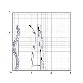 Серьги SOKOLOV - Серебро 925, Фианит (арт. 94023860)