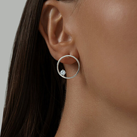 Серьги SOKOLOV - Серебро 925, Фианит (арт. 94025861)