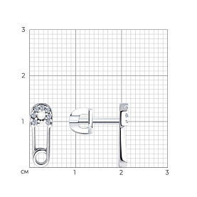 Серьги SOKOLOV - Серебро 925, Фианит (арт. 94025954)