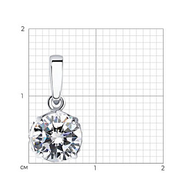 Подвеска SOKOLOV - Серебро 925, Фианит (арт. 94032202)