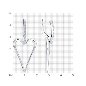 Серьги Diamant - Серебро 925, Фианит (арт. 94-121-00207-1)