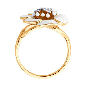 Кольцо SOKOLOV - Серебро 925, Фианит, Эмаль (арт. 93011127)