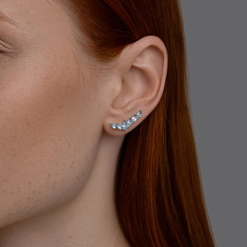 Серьги Diamant - Серебро 925, Синтетический ситалл (арт. 94-320-02173-1)