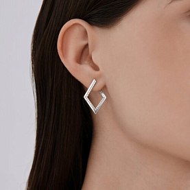 Серьги SOKOLOV - Серебро 925, Фианит (арт. 94027068)