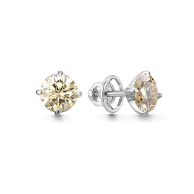Серьги Дар - Серебро 925, Синтетический муассанит (арт. С-5017рс1620)
