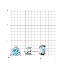 Серьги SOKOLOV - Серебро 925, Топаз (арт. 92020041)
