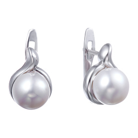 Серьги Мастер Клио - Серебро 925, Жемчуг культивированный (арт. 24С0559КС)