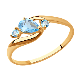 Кольцо SOKOLOV - Золото 585, Топаз (арт. 715080)