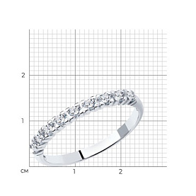 Кольцо SOKOLOV - Серебро 925, Фианит (арт. 94012743)