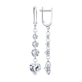 Серьги Diamant - Серебро 925, Фианит (арт. 94-121-00516-1)