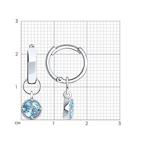 Серьги SOKOLOV - Серебро 925, Топаз (арт. 92022547)